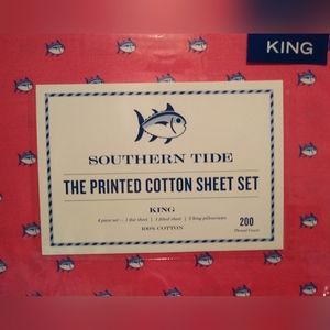 New Southern Tide King Size sheet set Skipjack, Pink